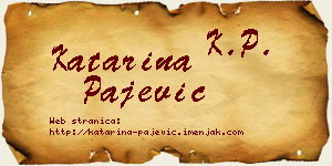 Katarina Pajević vizit kartica